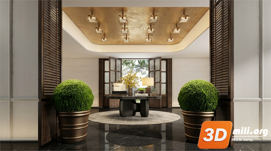 Lobby Decoration Skp Files 